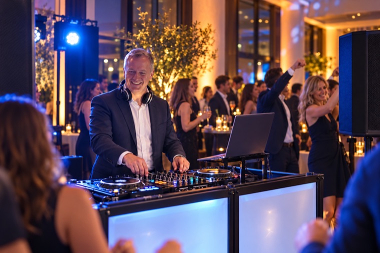 DJ Michael Benko bei einer modernen Firmenfeier